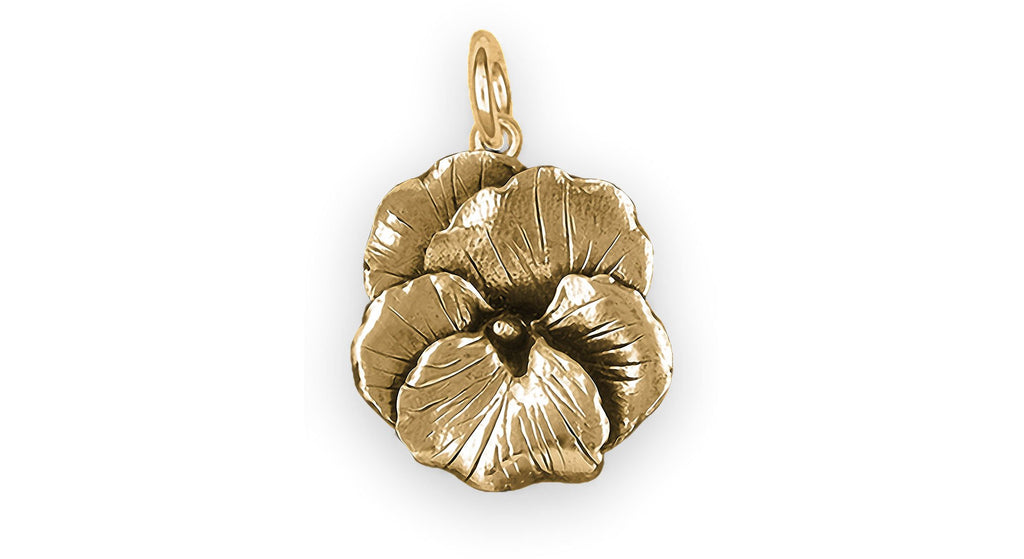 Pansy Flower Charms Pansy Flower Charm 14k Gold Pansy Jewelry Pansy Flower jewelry