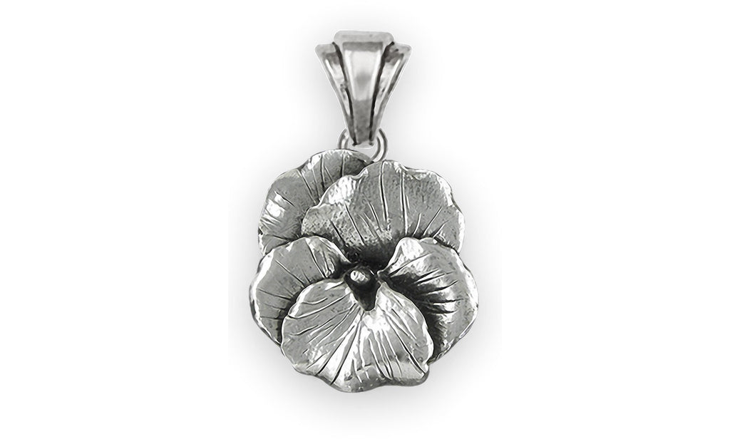 Pansy Flower Charms Pansy Flower Pendant Sterling Silver Pansy Jewelry Pansy Flower jewelry