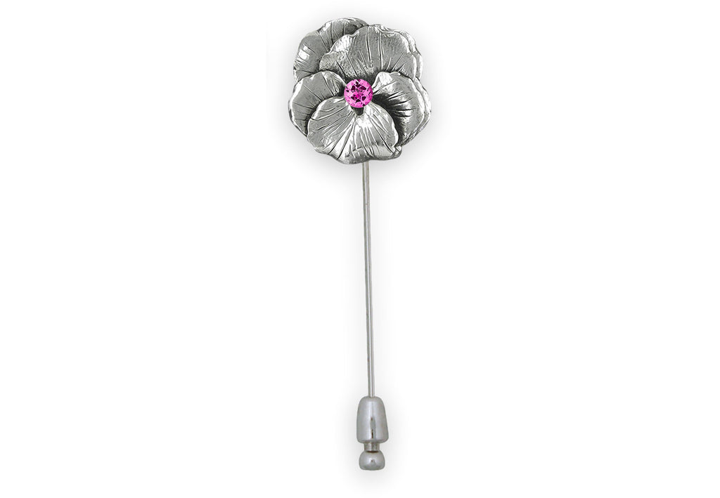 Pansy Flower Charms Pansy Flower Brooch Pin Sterling Silver Pansy Birthstone Jewelry Pansy Flower jewelry