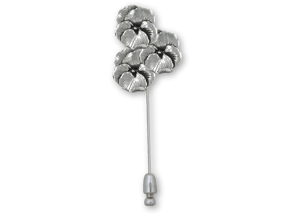 Pansy Charms Pansy Brooch Pin Sterling Silver Pansy Flower Jewelry Pansy jewelry