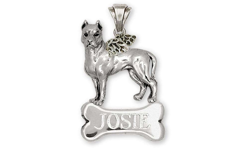 Pit Bull Charms Pit Bull Personalized Pendant Sterling Silver Pit Bull Jewelry Pit Bull jewelry