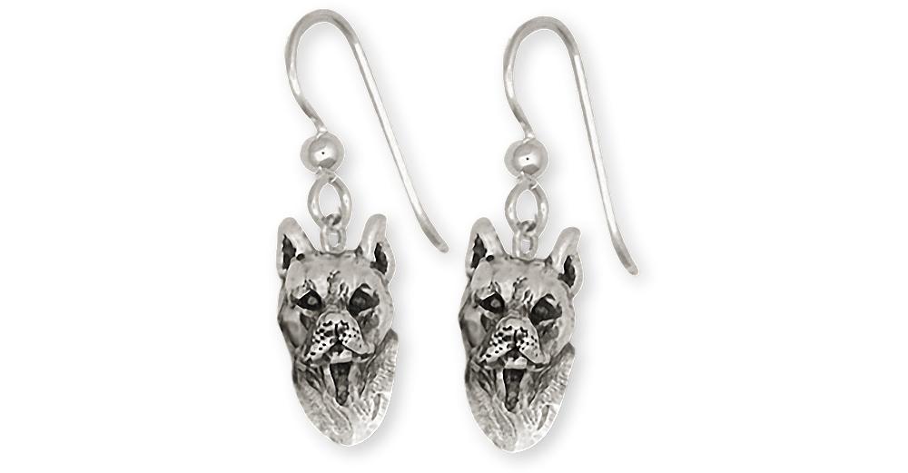 Pit Bull Charms Pit Bull Earrings Sterling Silver Pit Bull Jewelry Pit Bull jewelry