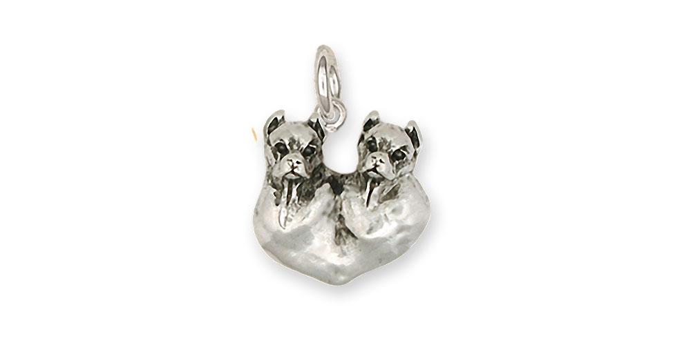 Pit Bull Charms Pit Bull Charm Sterling Silver Pit Bull Jewelry Pit Bull jewelry