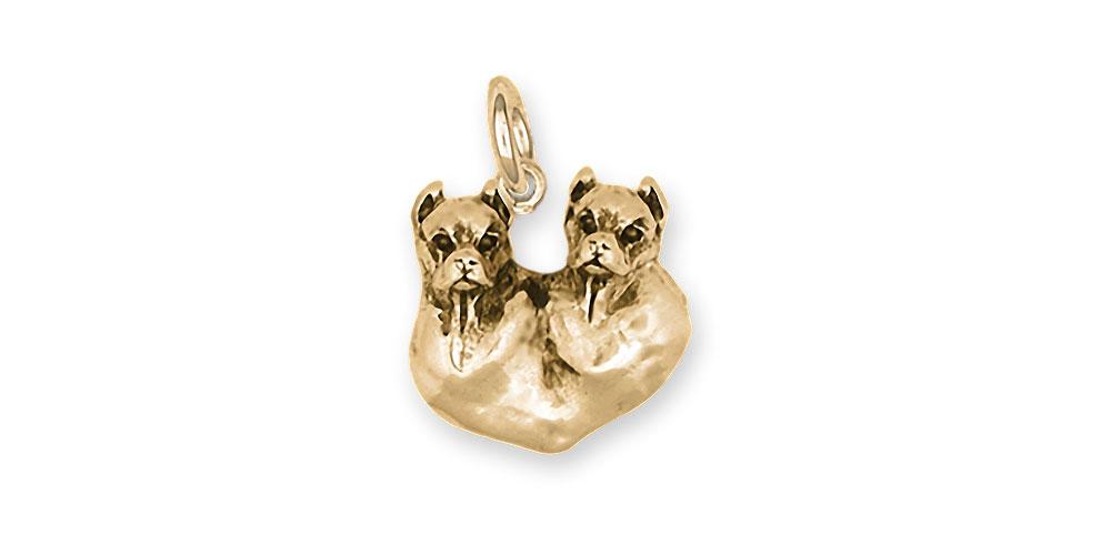 Pit Bull Charms Pit Bull Charm 14k Gold Pit Bull Jewelry Pit Bull jewelry