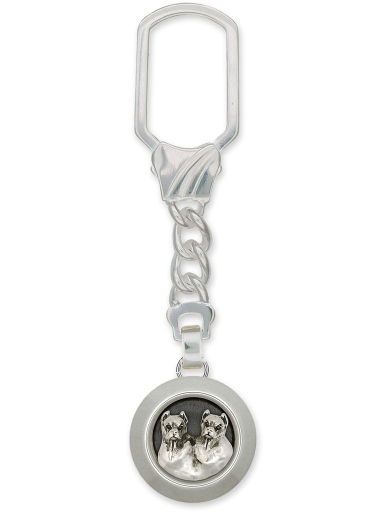 Pit Bull Charms Pit Bull Key Ring Sterling Silver Pit Bull Jewelry Pit Bull jewelry