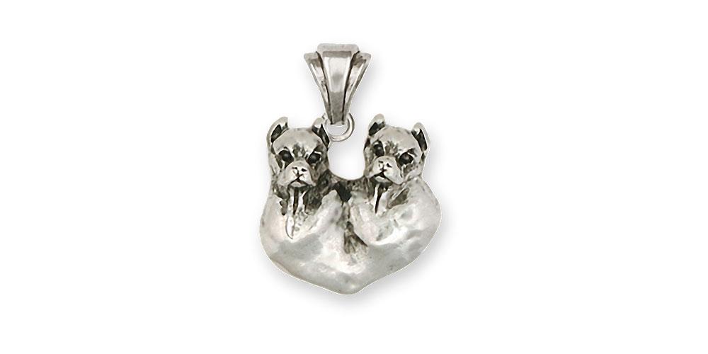 Pit Bull Charms Pit Bull Pendant Sterling Silver Pit Bull Jewelry Pit Bull jewelry