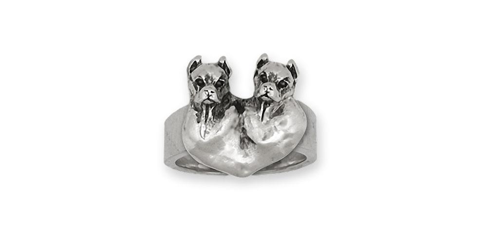 Pit Bull Charms Pit Bull Ring Sterling Silver Pit Bull Jewelry Pit Bull jewelry