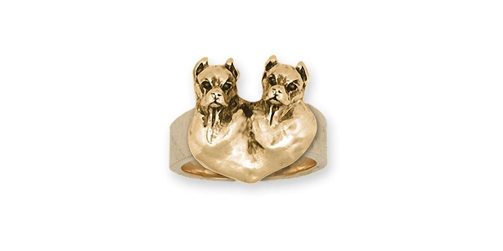 Pit Bull Charms Pit Bull Ring 14k Gold Pit Bull Jewelry Pit Bull jewelry