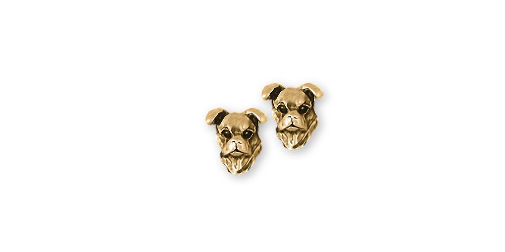 Pit Bull Charms Pit Bull Earrings 14k Gold Pit Bull Jewelry Pit Bull jewelry