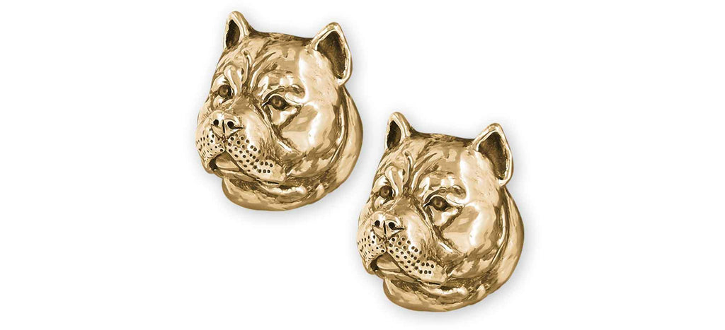Pit Bull Charms Pit Bull Cufflinks 14k Gold Vermeil Pit Bull Jewelry Pit Bull jewelry