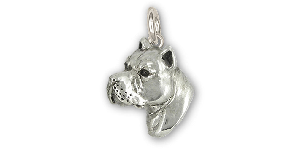 Pit Bull Charms Pit Bull Charm Sterling Silver Pit Bull Jewelry Pit Bull jewelry