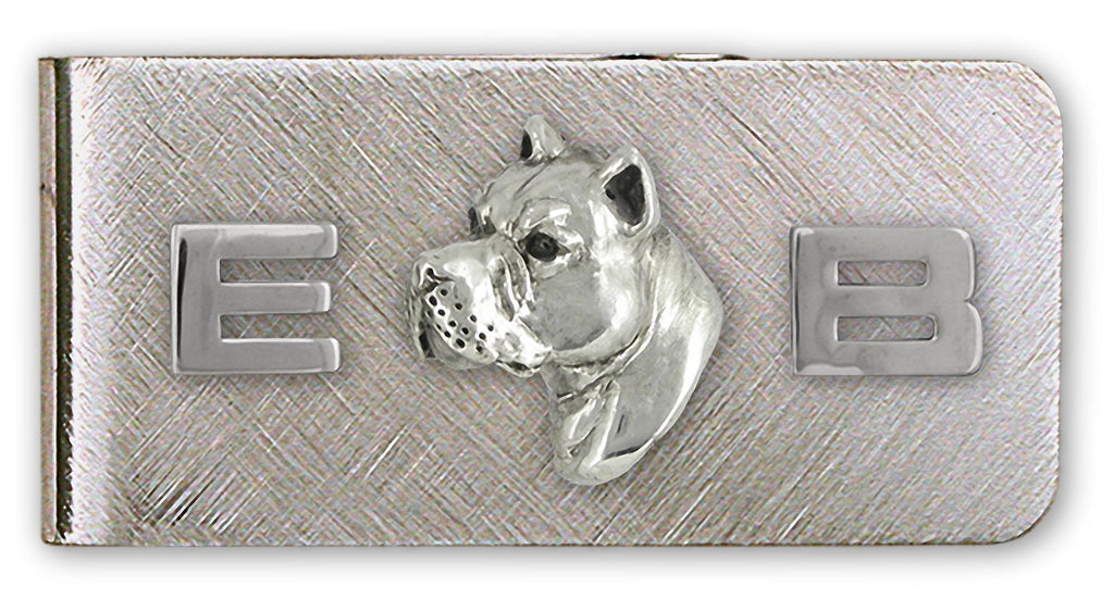 Pit Bull Charms Pit Bull Money Clip Sterling Silver And Stainless Steel Pit Bull Jewelry Pit Bull jewelry