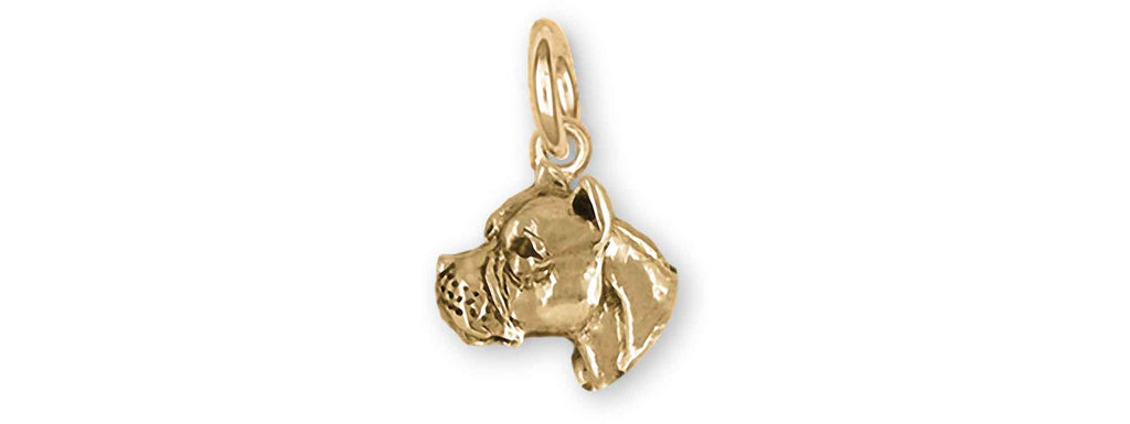 Pit Bull Charms Pit Bull Charm 14k Yellow Gold Pit Bull Jewelry Pit Bull jewelry