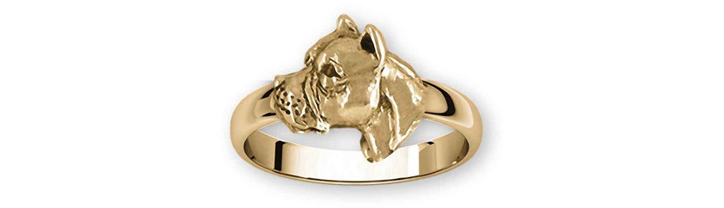Pit Bull Charms Pit Bull Ring 14k Yellow Gold Pit Bull Jewelry Pit Bull jewelry