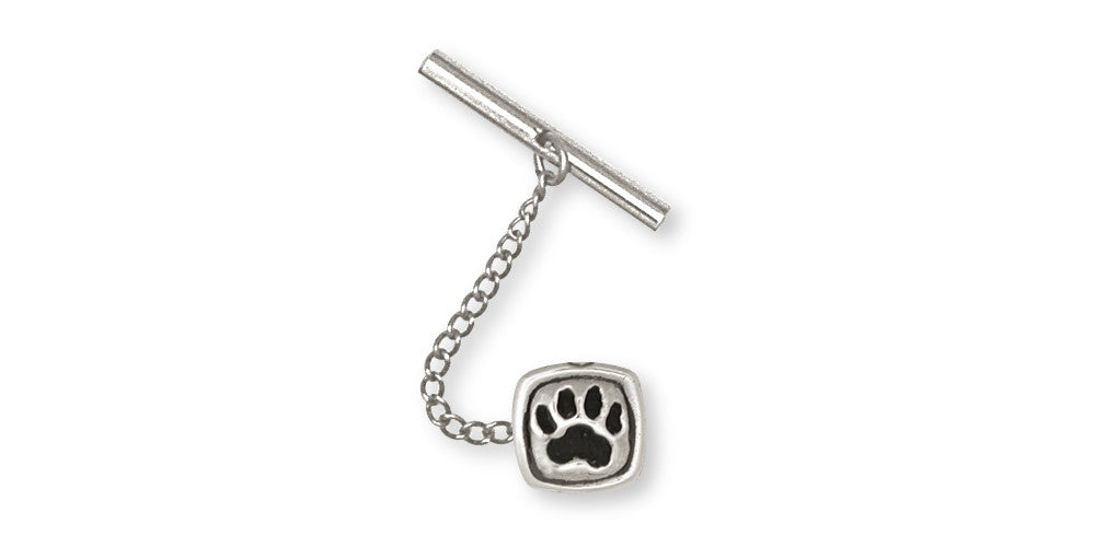 Dog Paw Charms Dog Paw Tie Tack Sterling Silver Dog Jewelry Dog Paw jewelry