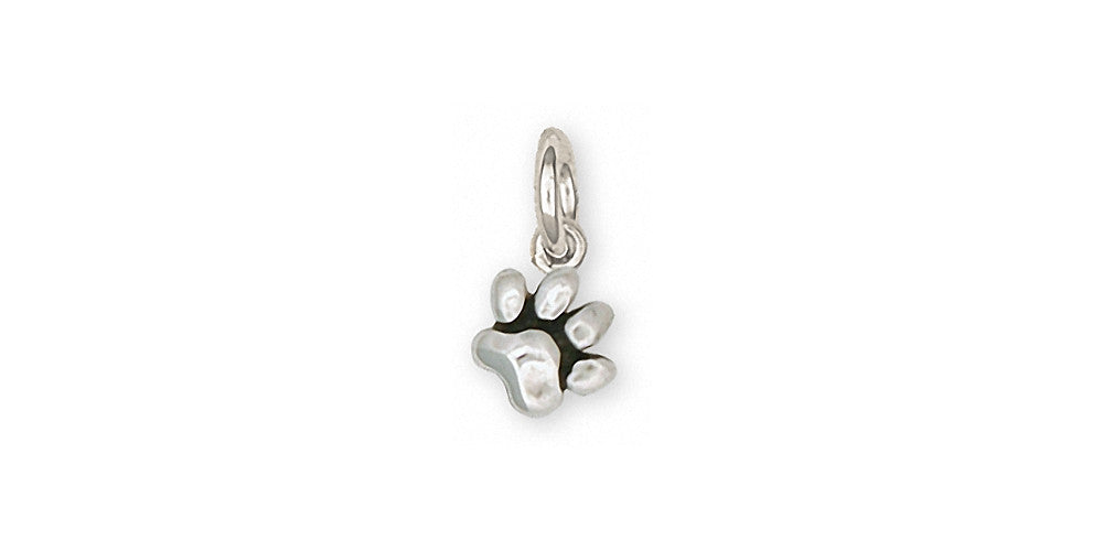 Dog Paw Charms Dog Paw Charm Sterling Silver Dog Jewelry Dog Paw jewelry