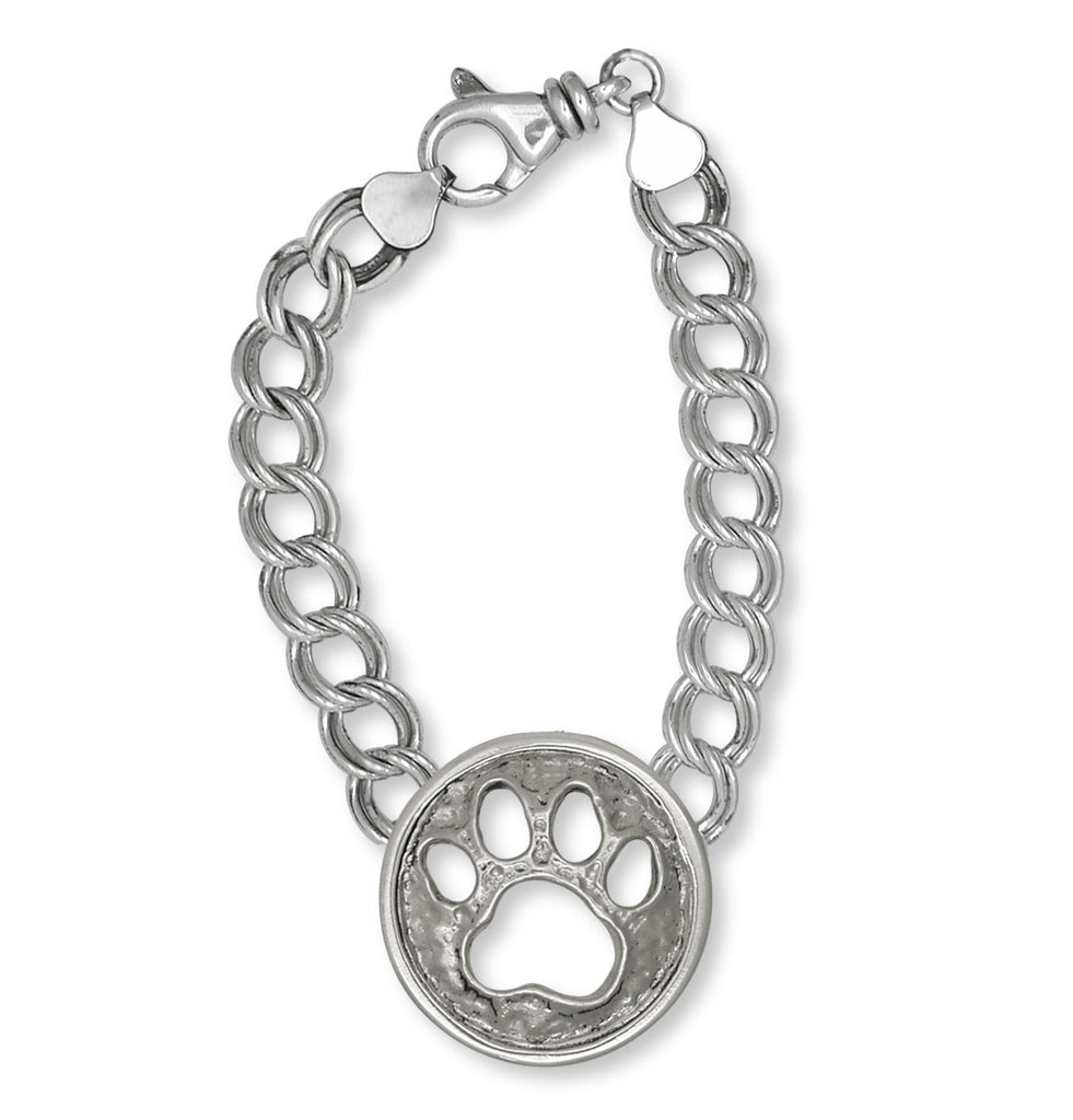 Dog Paw Charms Dog Paw Bracelet Sterling Silver Dog Jewelry Dog Paw jewelry