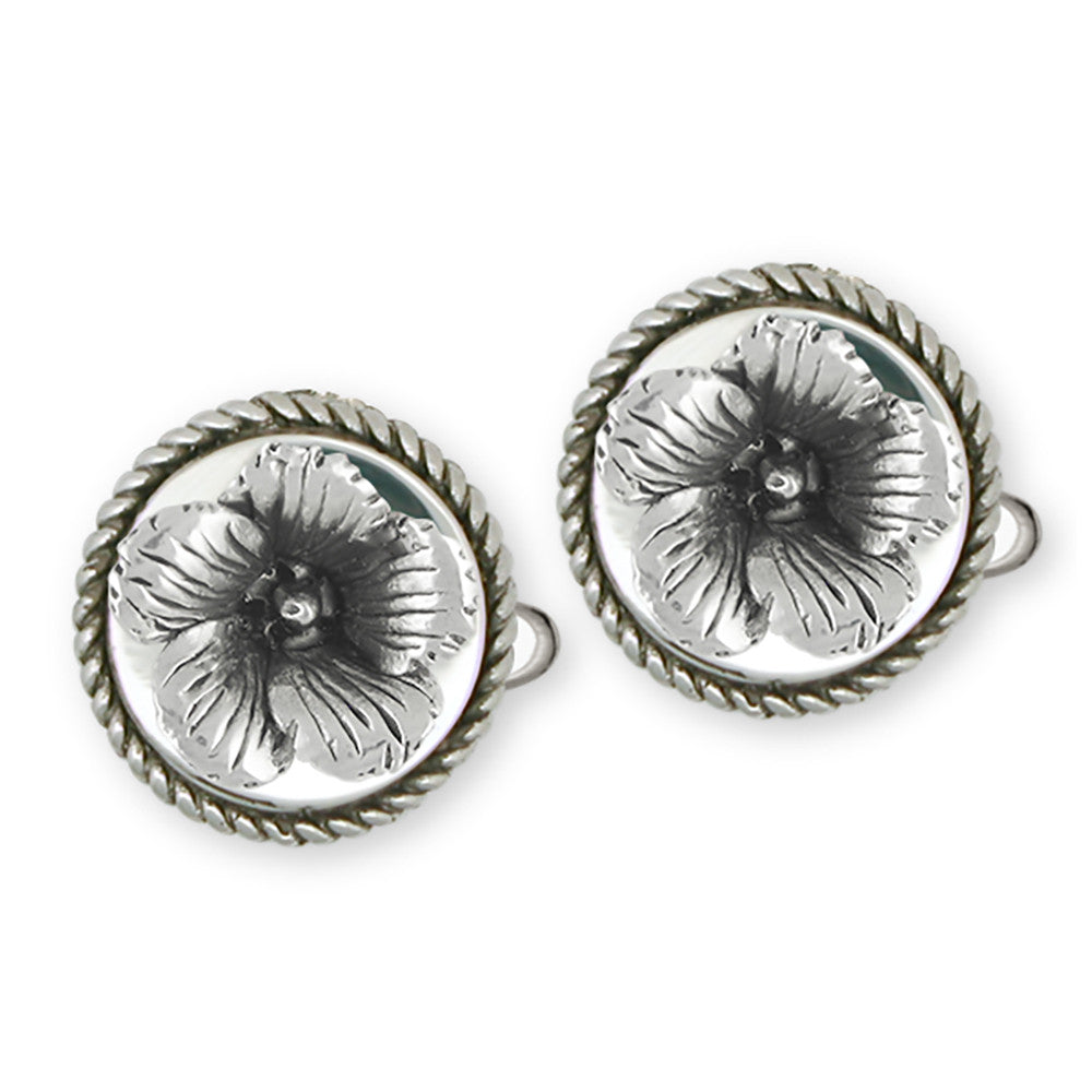 Winecup Charms Winecup Cufflinks Sterling Silver Flower Jewelry Winecup jewelry