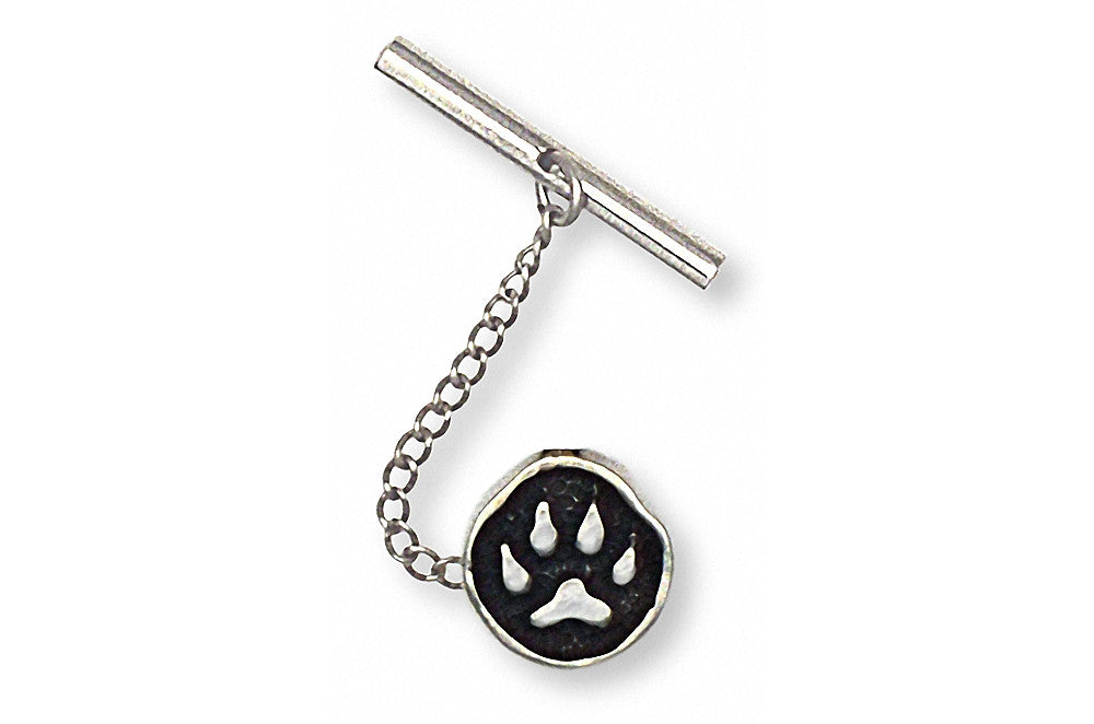 Dog Paw Charms Dog Paw Tie Tack Sterling Silver Dog Jewelry Dog Paw jewelry