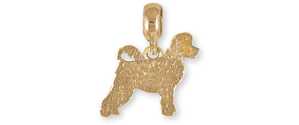 Portuguese Water Dog Charms Portuguese Water Dog Charm Slide 14k Gold Portuguese Water Dog Jewelry Portuguese Water Dog jewelry