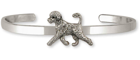 Portuguese Water Dog Jewelry Sterling Silver Handmade Portuguese Water Dog top Personalized Pendant PWD3-NP