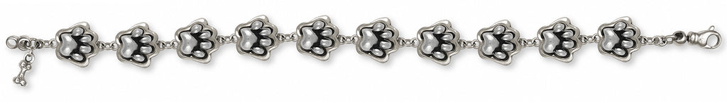 Dog Paw Charms Dog Paw Bracelet Sterling Silver Dog Jewelry Dog Paw jewelry