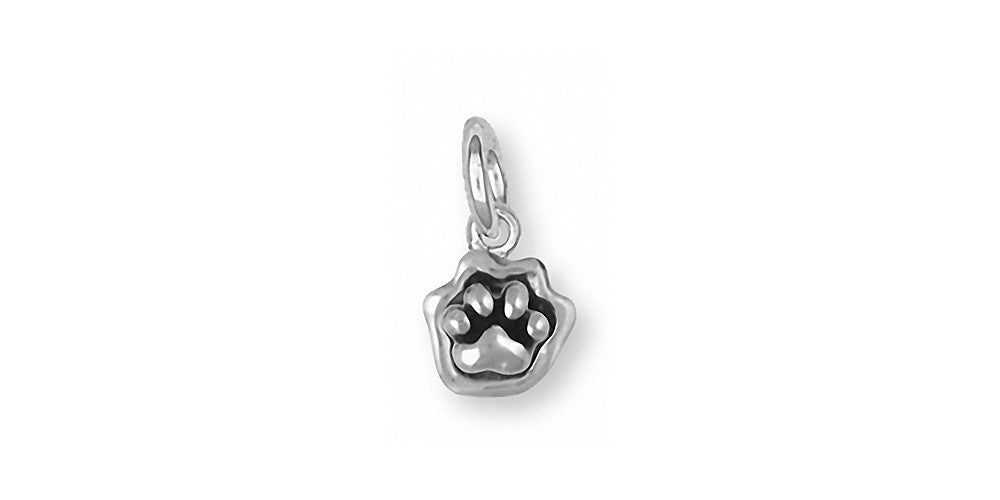 Dog Paw Charms Dog Paw Charm Sterling Silver Dog Jewelry Dog Paw jewelry