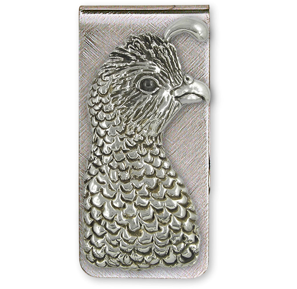 Quail Charms Quail Money Clip Sterling Silver And Stainless Steel Quail Jewelry Quail jewelry