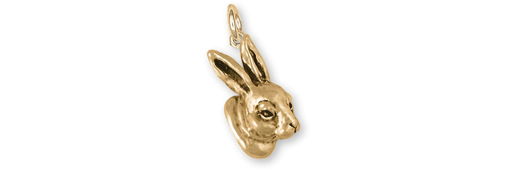 Rabbit Charms Rabbit Charm 14k Yellow Gold Bunny Jewelry Rabbit jewelry