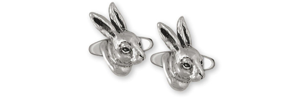 Rabbit Charms Rabbit Cufflinks Sterling Silver Bunny Jewelry Rabbit jewelry