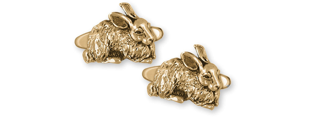 Rabbit Charms Rabbit Cufflinks 14k Gold Vermeil Bunny Rabbit Jewelry Rabbit jewelry