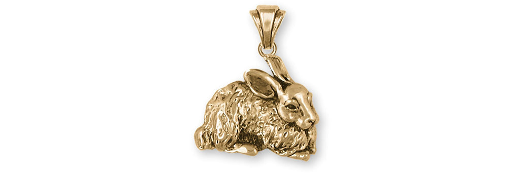 Rabbit Charms Rabbit Pendant 14k Yellow Gold Bunny Rabbit Jewelry Rabbit jewelry