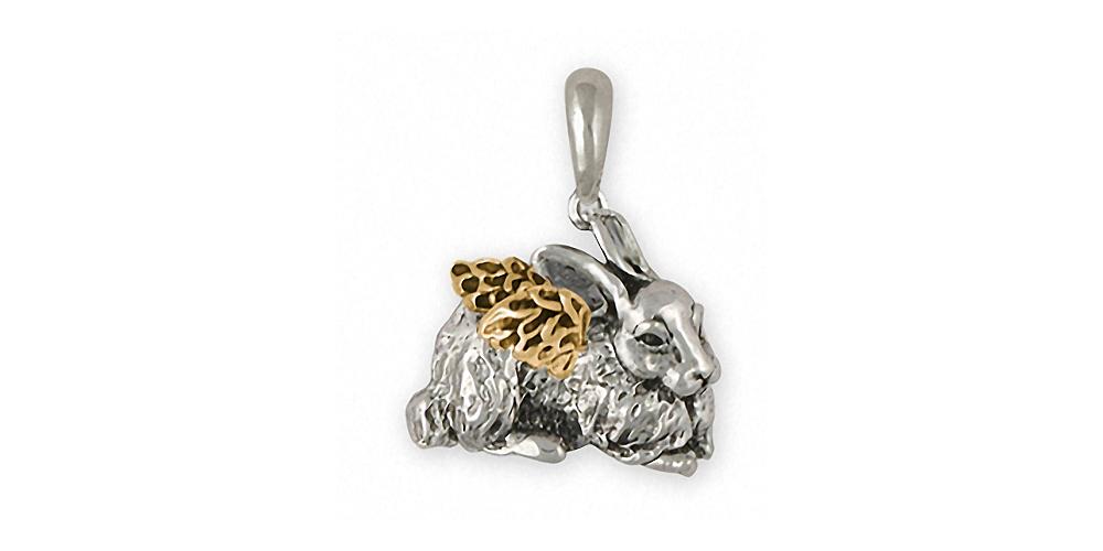 Rabbit Charms Rabbit Pendant Silver And 14k Gold Rabbit Jewelry Rabbit jewelry