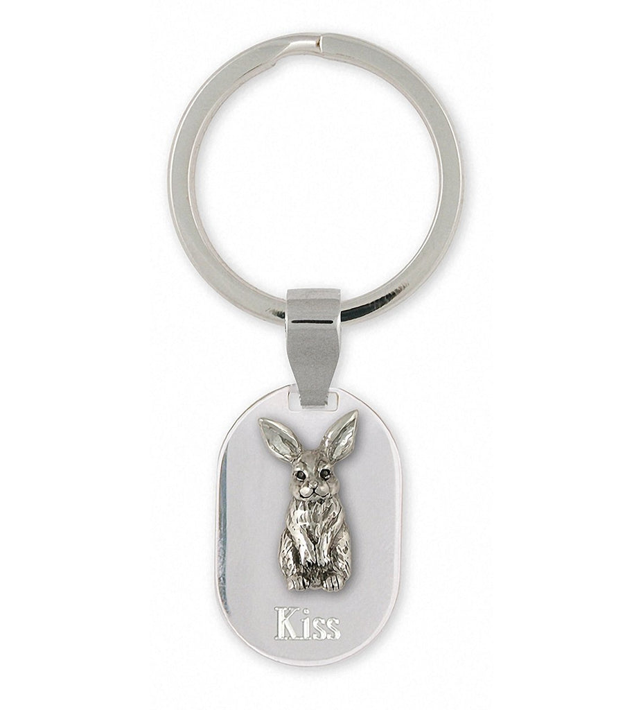 Rabbit Charms Rabbit Key Ring Sterling Silver Rabbit Jewelry Rabbit jewelry