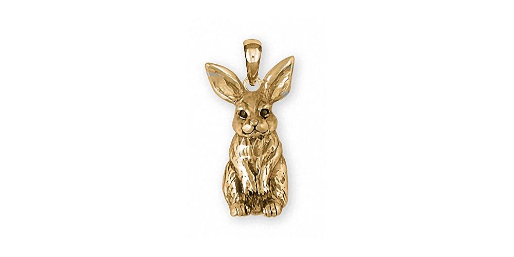 Rabbit Charms Rabbit Pendant 14k Gold Rabbit Jewelry Rabbit jewelry
