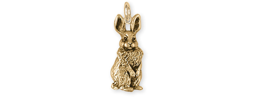 Rabbit Charms Rabbit Charm 14k Yellow Gold Bunny Jewelry Rabbit jewelry