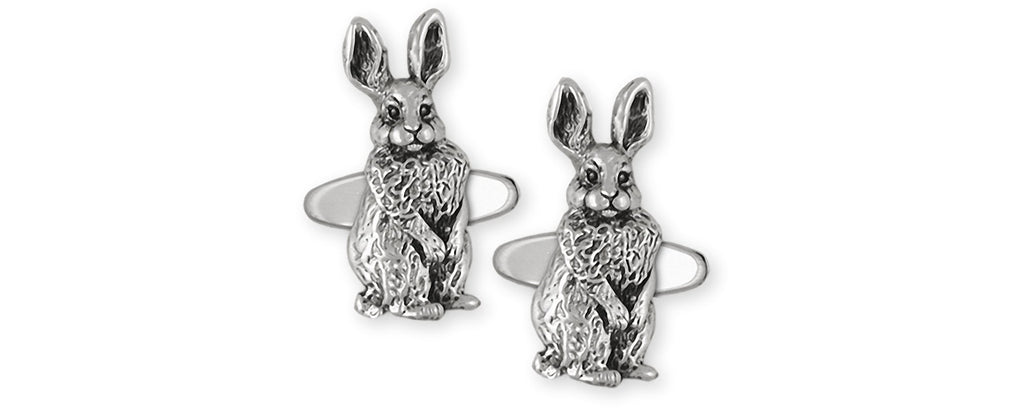 Rabbit Charms Rabbit Cufflinks Sterling Silver Bunny Jewelry Rabbit jewelry