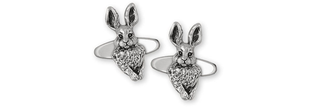 Rabbit Charms Rabbit Cufflinks Sterling Silver Bunny Jewelry Rabbit jewelry