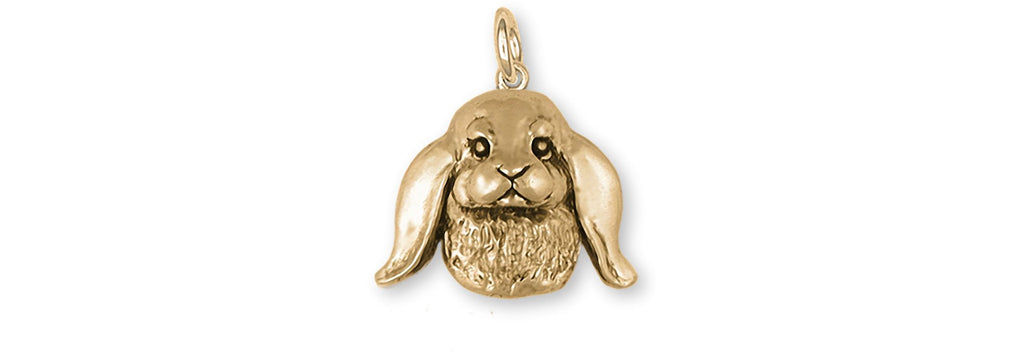 Rabbit Charms Rabbit Charm 14k Yellow Gold Bunny Jewelry Rabbit jewelry