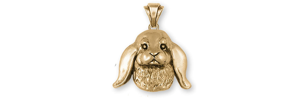 Rabbit Charms Rabbit Pendant 14k Yellow Gold Bunny Jewelry Rabbit jewelry