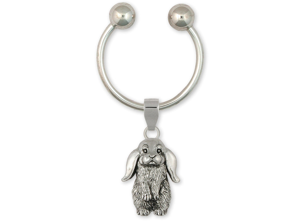 Rabbit Charms Rabbit Key Ring Sterling Silver Bunny Jewelry Rabbit jewelry