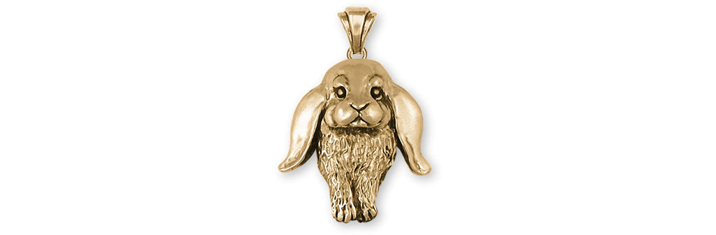 Rabbit Charms Rabbit Pendant 14k Yellow Gold Bunny Jewelry Rabbit jewelry