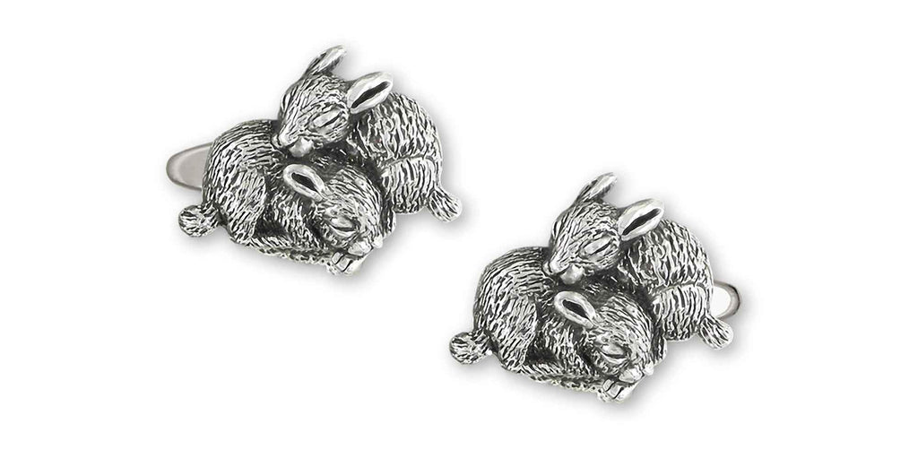 Rabbit Charms Rabbit Cufflinks Sterling Silver Bunny Rabbit Jewelry Rabbit jewelry