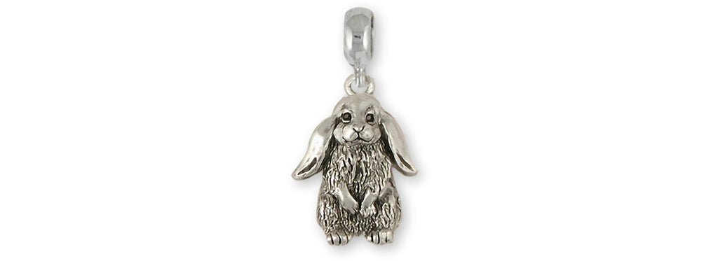 Rabbit Charms Rabbit Charm Slide Sterling Silver Bunny Rabbit Jewelry Rabbit jewelry