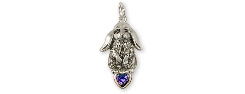 Rabbit Charms Rabbit Charm Silver And 14k Gold Bunny Rabbit Jewelry Rabbit jewelry