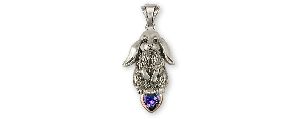 Rabbit Charms Rabbit Pendant Silver And 14k Gold Bunny Rabbit Jewelry Rabbit jewelry