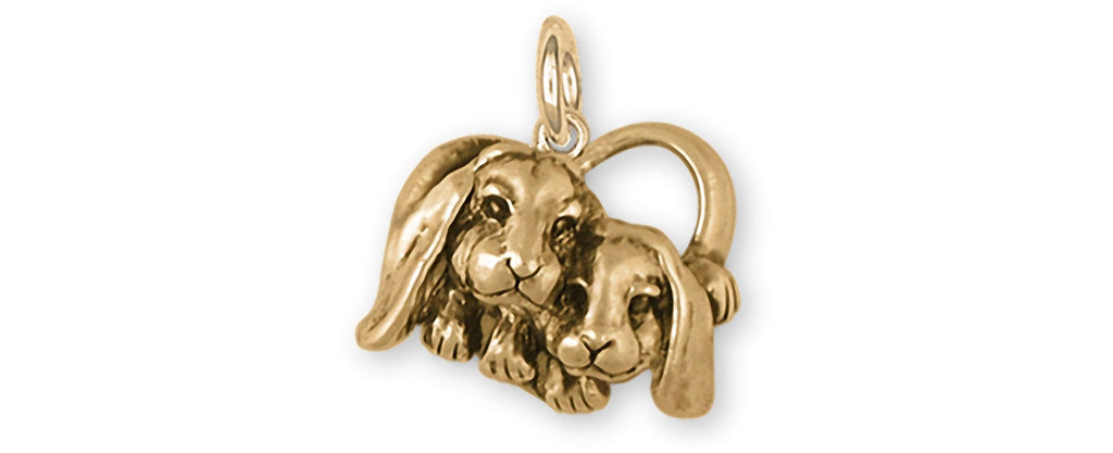 Rabbit Charms Rabbit Charm 14k Yellow Gold Bunny Rabbit Jewelry Rabbit jewelry