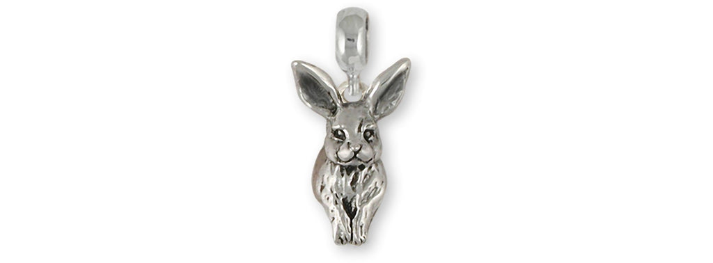 Rabbit Charms Rabbit Charm Slide Sterling Silver Bunny Rabbit Jewelry Rabbit jewelry