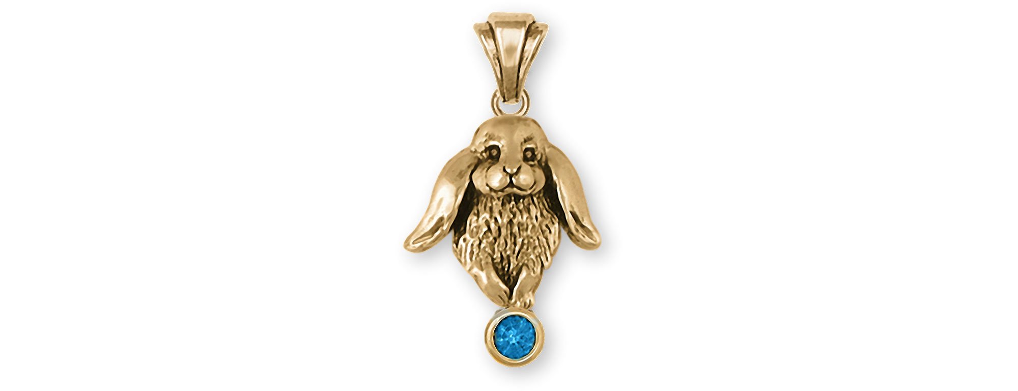 Rabbit Bunny Rabbit Pendant 14k Gold Vermeil Esquivel and Fees