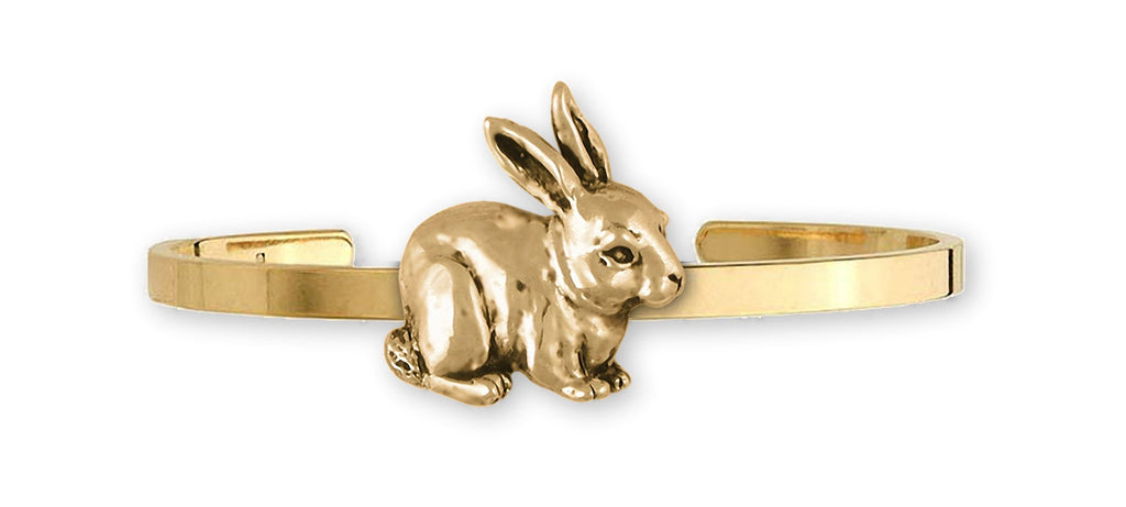 Rabbit Charms Rabbit Bracelet 14k Yellow Gold Bunny Jewelry Rabbit jewelry